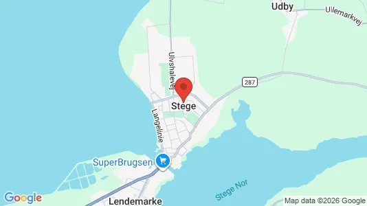 Lejligheder til salg i Stege - kort over placeringen
