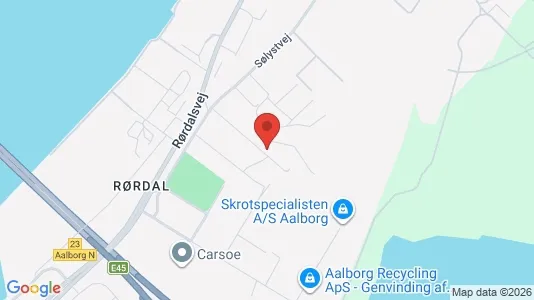 Lejligheder til salg i Aalborg Øst - kort over placeringen