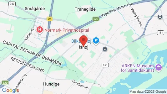 Lejligheder til salg i Ishøj - kort over placeringen