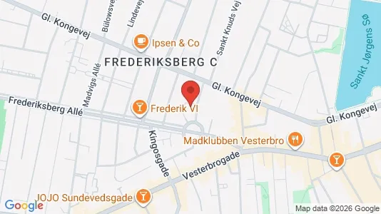 Lejligheder til salg i Frederiksberg C - kort over placeringen