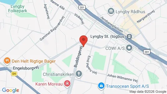Lejligheder til salg i Kongens Lyngby - kort over placeringen