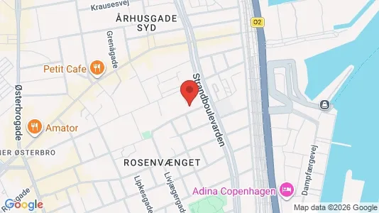 Lejligheder til salg i Østerbro - kort over placeringen