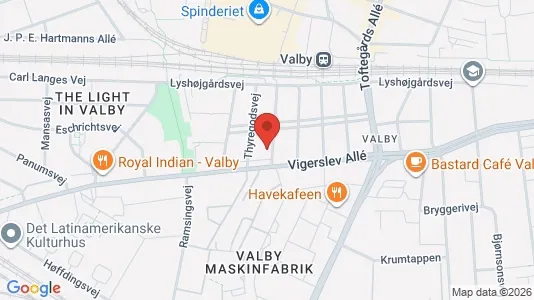 Lejligheder til salg i Valby - kort over placeringen
