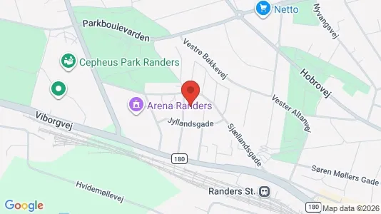 Lejligheder til salg i Randers C - kort over placeringen