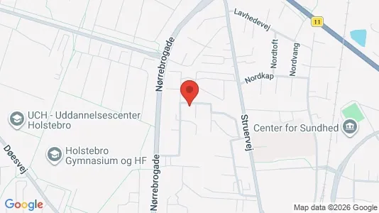 Lejligheder til salg i Holstebro - kort over placeringen