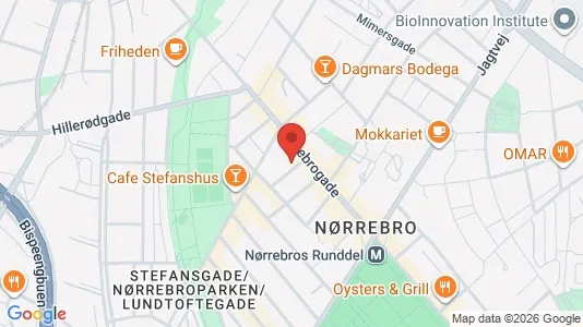 Lejligheder til salg i Nørrebro - kort over placeringen