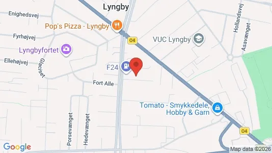 Lejligheder til salg i Kongens Lyngby - kort over placeringen