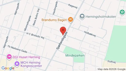 Lejligheder til salg i Herning - kort over placeringen