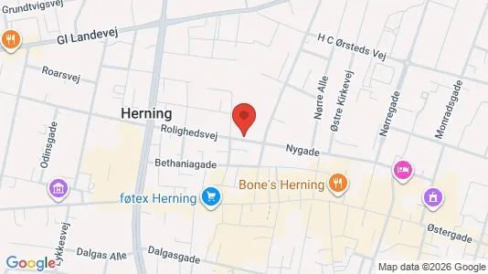 Lejligheder til salg i Herning - kort over placeringen