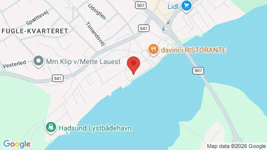 Lejligheder til salg i Hadsund - kort over placeringen