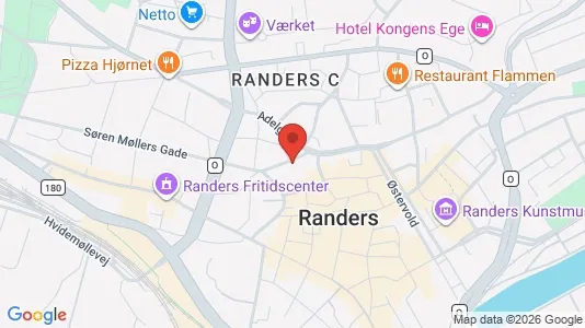 Lejligheder til salg i Randers C - kort over placeringen