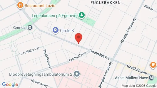 Lejligheder til salg i Frederiksberg - kort over placeringen