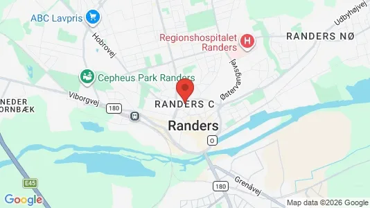 Lejligheder til salg i Randers C - kort over placeringen