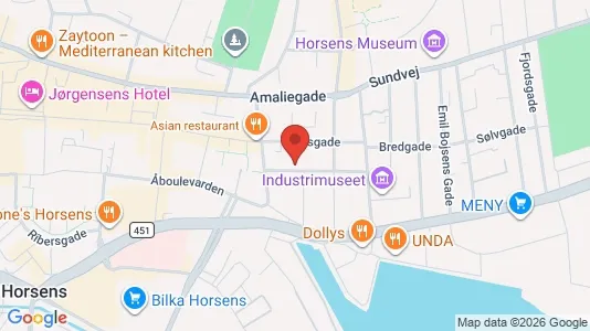 Lejligheder til salg i Horsens - kort over placeringen
