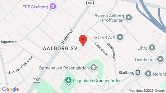 Lejligheder til salg i Aalborg SV - kort over placeringen