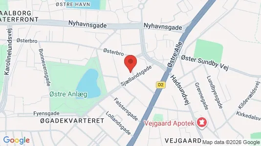 Lejligheder til salg i Aalborg Centrum - kort over placeringen
