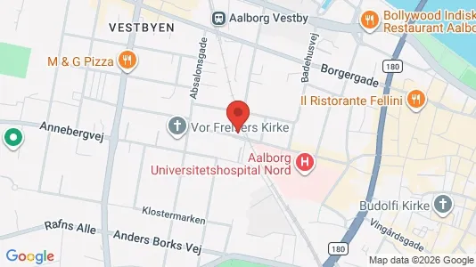 Lejligheder til salg i Aalborg Centrum - kort over placeringen