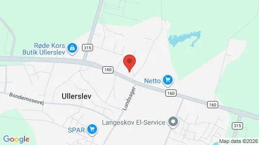 Lejligheder til salg i Ullerslev - kort over placeringen