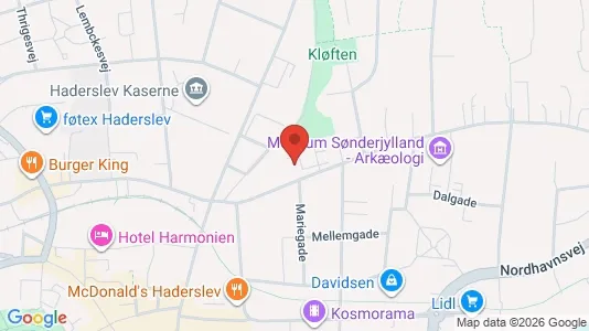 Lejligheder til salg i Haderslev - kort over placeringen