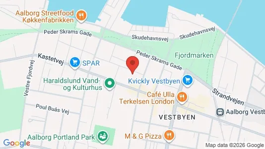 Lejligheder til salg i Aalborg Centrum - kort over placeringen