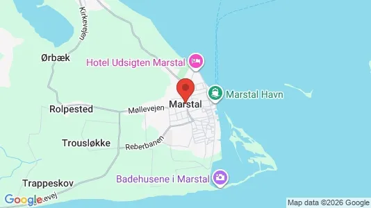 Lejligheder til salg i Marstal - kort over placeringen