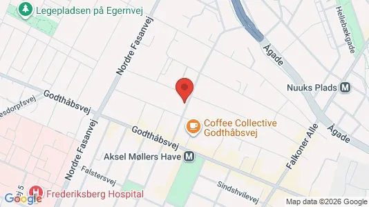 Lejligheder til salg i Frederiksberg - kort over placeringen