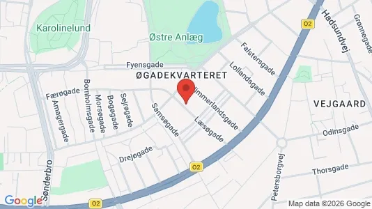 Lejligheder til salg i Aalborg Centrum - kort over placeringen