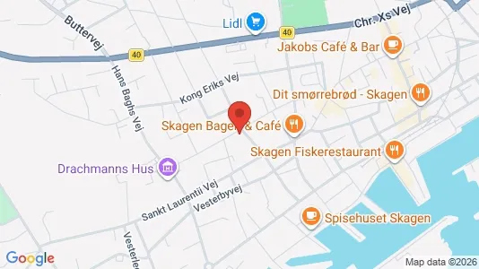 Lejligheder til salg i Skagen - kort over placeringen