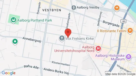 Lejligheder til salg i Aalborg Centrum - kort over placeringen