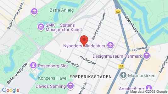 Lejligheder til salg i København K - kort over placeringen