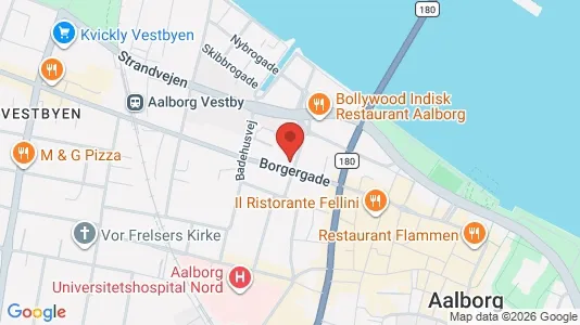 Lejligheder til salg i Aalborg Centrum - kort over placeringen