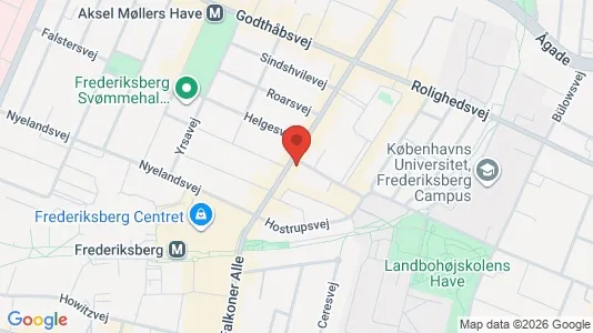 Lejligheder til salg i Frederiksberg - kort over placeringen