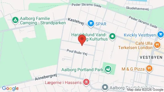 Lejligheder til salg i Aalborg Centrum - kort over placeringen