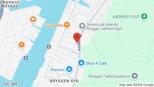 Lejligheder til salg i København S - kort over placeringen