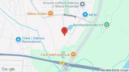 Lejligheder til salg i Odense N - kort over placeringen
