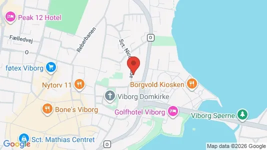 Lejligheder til salg i Viborg - kort over placeringen