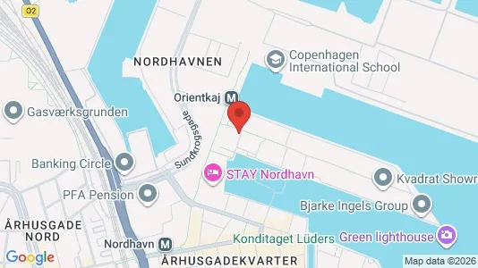 Lejligheder til salg i Nordhavn - kort over placeringen