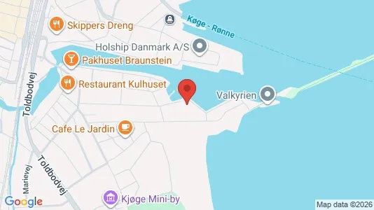 Lejligheder til salg i Køge - kort over placeringen