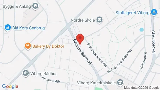Lejligheder til salg i Viborg - kort over placeringen