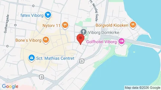 Lejligheder til salg i Viborg - kort over placeringen