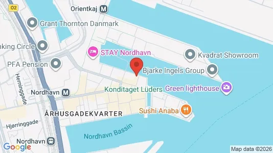 Lejligheder til salg i Nordhavn - kort over placeringen