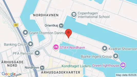 Lejligheder til salg i Nordhavn - kort over placeringen