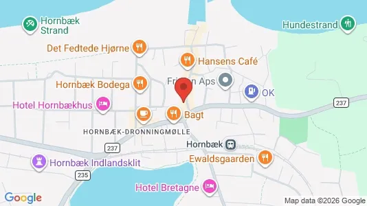Lejligheder til salg i Hornbæk - Foto fra Google Street View