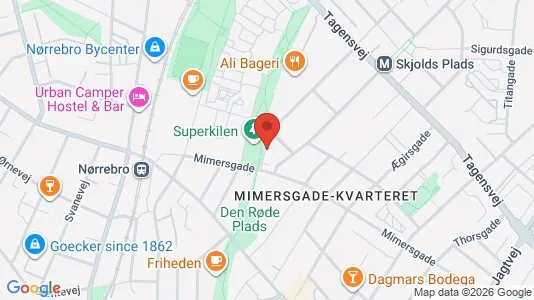 Lejligheder til salg i Nørrebro - kort over placeringen