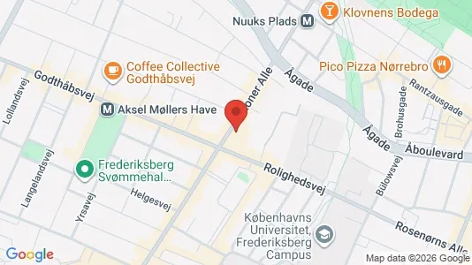 Lejligheder til salg i Frederiksberg - kort over placeringen