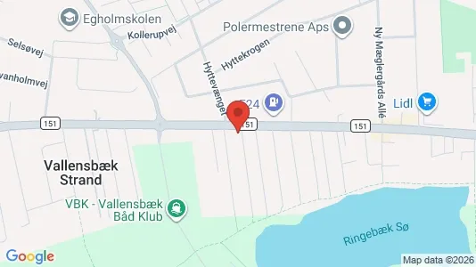 Lejligheder til salg i Vallensbæk Strand - kort over placeringen