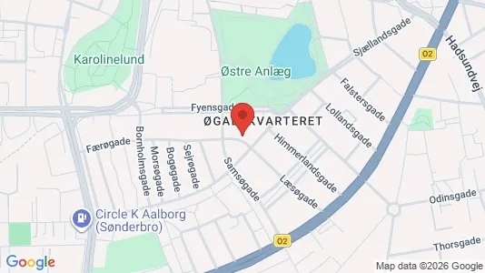 Lejligheder til salg i Aalborg Centrum - kort over placeringen