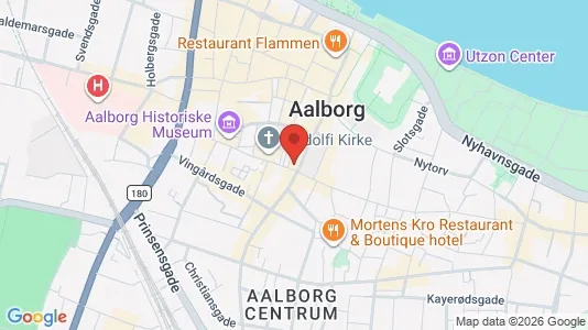 Lejligheder til salg i Aalborg Centrum - kort over placeringen