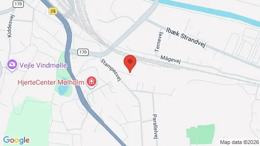 Lejligheder til salg i Vejle Centrum - kort over placeringen