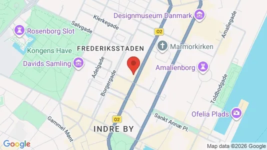 Lejligheder til salg i København K - kort over placeringen